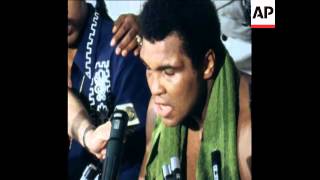 SYND 3 10 75 FRAZIER AND ALI INTERVIEWED AFTER THEIR FIGHT IN MANILA