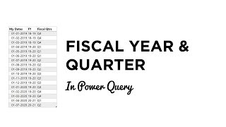 Find Fiscal Year and Quarter in Power Query