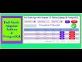 Building a Full Stack Web App with Angular 18, Python & PostgreSQL | Complete Tutorial