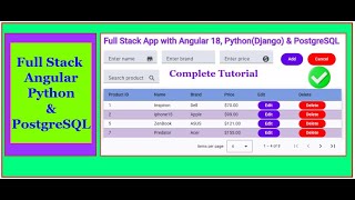 Building a Full Stack Web App with Angular 18, Python & PostgreSQL | Complete Tutorial