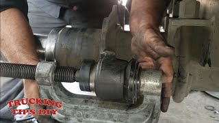 How to Replace S-Cams And Bushings on semi trailer  (step by step)