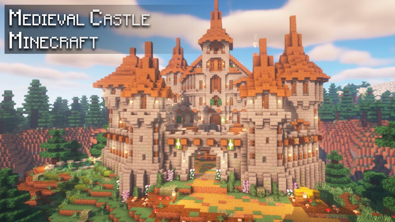 Minecraft How To Build A Medieval Castle Tutorial Design Talk