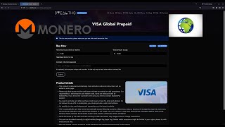 VISA Global Prepaid Card with Monero | Stealths.NET