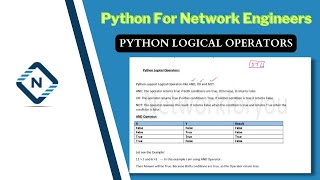 Python for Network Engineer | Python Logical Operators | Video 11