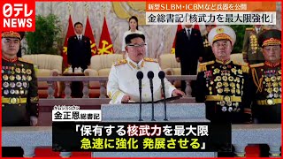 【金総書記】「軍事的対決試みるのであれば消滅する」 北朝鮮が大規模軍事パレード