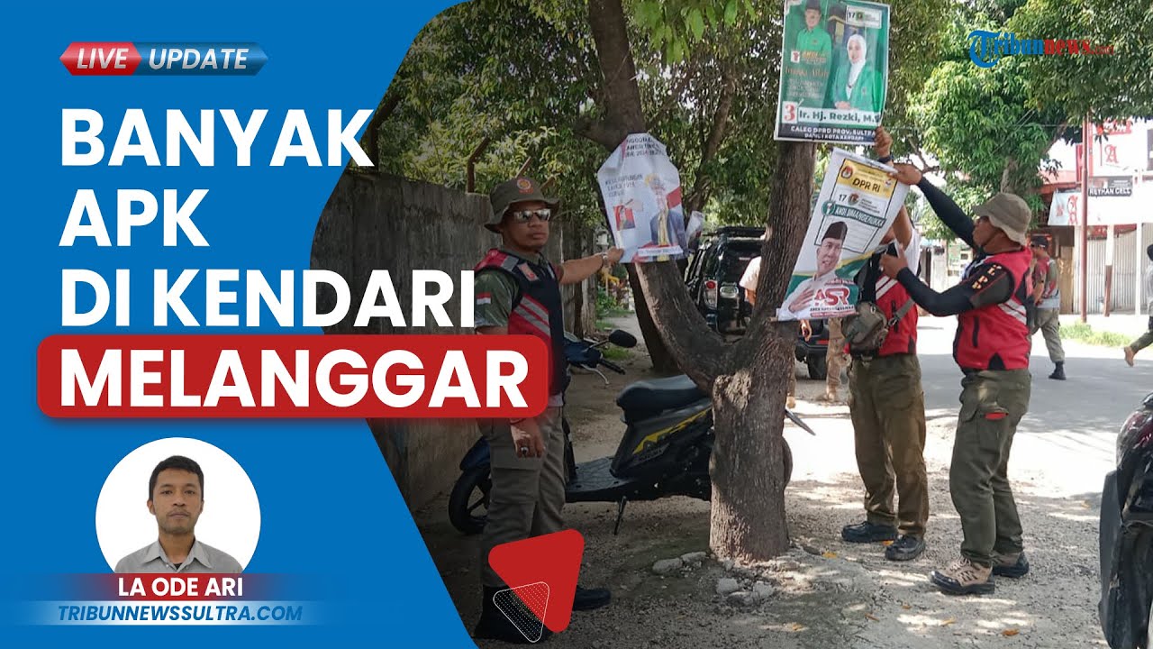 Banyak APK Caleg Melanggar, Satpol PP Tertibkan Baliho Yang Terpasang ...