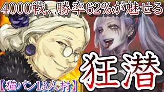 【絶対に真似するな!!〇〇盤面なので超頑張ります】猫パンで潜伏狂信かまそうとしたら・・・【人狼ジャッジメント】