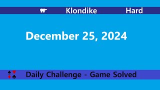 Microsoft Solitaire Collection | Klondike Hard | December 25, 2024 | Daily Challenges