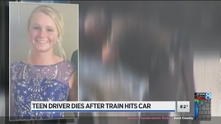 Teen driver dies after train hits car near Zeeland