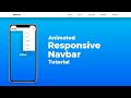 How to Create Responsive Navigation Bar using HTML CSS and JAVASCRIPT - Responsive Navbar Tutorial