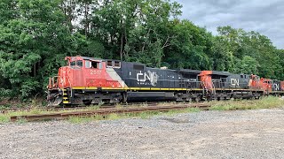 C44-9WL Leader! Dual GP9RM’s! CN 2517 leads CN 435 through Bayview with 2224, 7058 and 4131 trailing