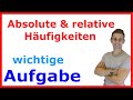 Absolute- und relative Häufigkeit - Aufgabe | LehrerBros