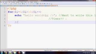 PHP Tutorial #2, Variables and for loop