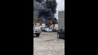 Crews battle massive industrial fire in Vaughan