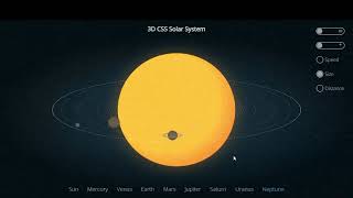 3D Solar System | Javascript and CSS