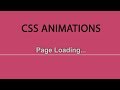 CSS Animations | Page Loading Animation | csPoint
