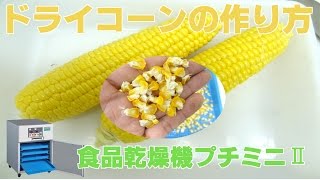 [乾燥野菜]業務用食品乾燥機でドライコーンの作り方