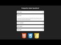 Как сделать FAQ Accordion используя HTML, CSS & JavaScript | Responsive FAQ section using JavaScript
