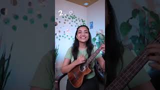 3 Songs, 1 chord progression & strumming pattern #sayalitank #ukulele #Youtubeshorts #ytshorts