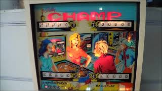 CHAMP PINBALL MACHINE - BY BALLY 1974