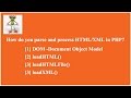 [SOLVED] How can we parse HTML or XML in PHP