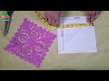 applique work flower design cutting tutorial