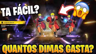 PEGANDO O NARUTO, TORRE DE TOKENS FF, EVENTO NARUTO FREE FIRE, NOVO EVENTO FF - NOVIDADES FREE FIRE