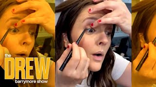 Drew Barrymore Shows How to Use an Eyeliner Beauty Hack to Even Out Uneven Eyes #shorts