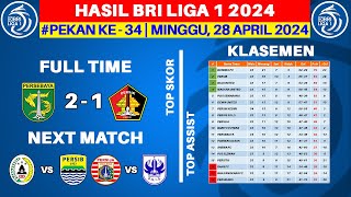 Hasil Liga 1 Hari Ini - Persebaya vs Persik - Klasemen BRI Liga 1 2024 Terbaru - Pekan ke 34