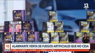 Alarmante venta de fuegos artificiales y pirotecnia artesanal en las calles