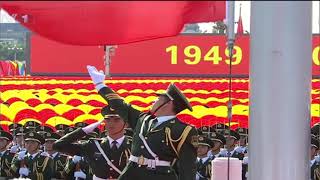 Chinese National anthem 2009 National Parade 中国国歌2009年全国游行