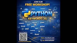 Free Workshop | Python Keywords - Day -1 | VTS SCHOOL | Srinu