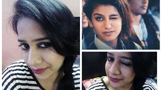 Priya prakash varrier inspired makeup/priya prakash makeup look/oru adaar love/most popular girl