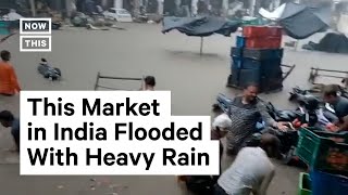 Vegetable Market in India Gets Flooded