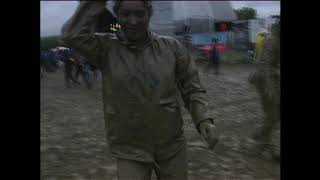 Mud wrestling at Glastonbury 1998