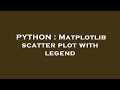 PYTHON : Matplotlib scatter plot with legend