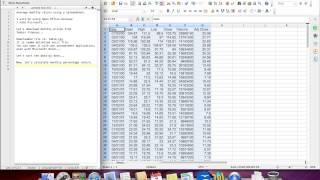 Average monthly return for a stock using a spreadsheet