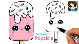 How to Draw an Ice Cream Popsicle Easy