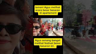 Agus senang banget . Menghadiri acara besar besaran . #agus#novi#wawa#densu#alvinlim#farhatabbas