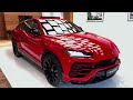 lamborghini urus 2022 interiér podrobnosti exteriéru červené monštrum