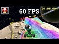 Mario Kart 7 Walkthrough: Time Trial - Rainbow Road 60FPS