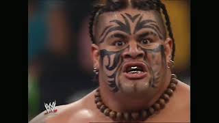 Umaga Destroys Eugene \u0026 Hacksaw Jim Duggan Raw August 28 2006