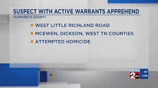 Suspect with active warrants apprehended in Humphreys County