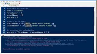 ASU IFT101: First Python Video