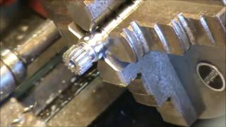 Broaching external gears on lathe   planetary gear ブローチ加工 【スゴイ加工動画】