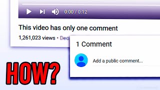 This Video Has ONE Comment! (Explained!)
