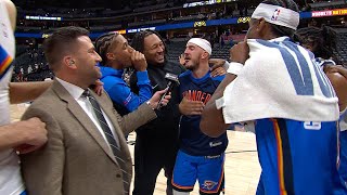 Alex Caruso Joins The Thunder Postgame Fun 😂