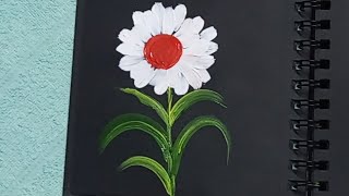 How to Draw Flowers with Acrylic Colours - The Perfect Way to Learn! #acrylicpainting