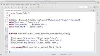 86 PHP scripting language Functions return multi value