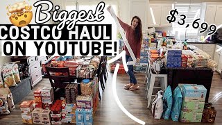 🤯 ENORMOUS $3,699 COSTCO HAUL! Large Family Grocery Haul 6 MONTH Stock Up